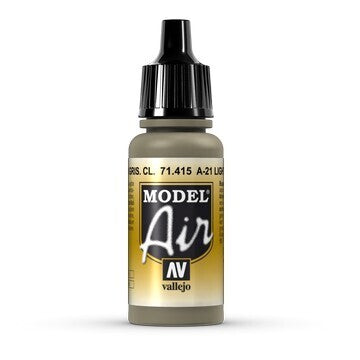 Vallejo Model Air A-21 Light Greyish Brown 17ml Acrylic Paint