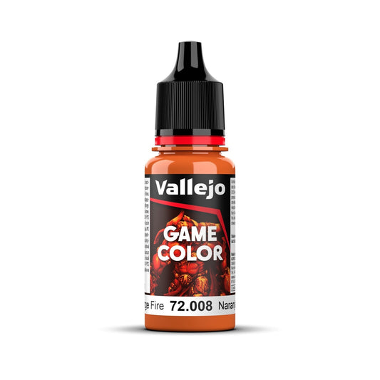 Vallejo Game Colour Orange Fire 18ml Acrylic Paint