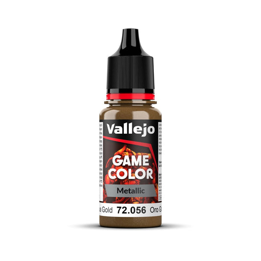 Vallejo Game Colour Metal Glorious Gold 18ml Acrylic Paint