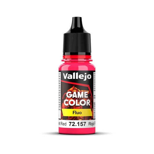 Vallejo Game Colour Fluorescent Red 18ml Acrylic Paint