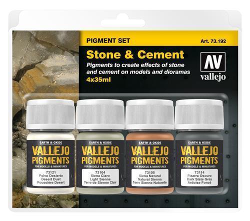 Vallejo Pigments Set Stone & Cement 4 x 35ml