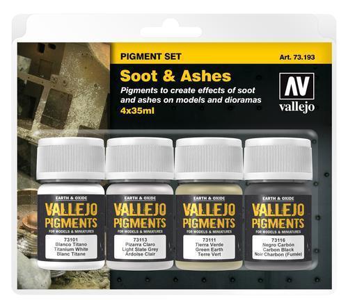 Vallejo Pigments Set Soot & Ashes 4 x 35ml