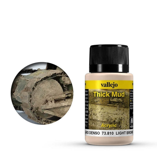 Vallejo Weathering Effects Light Brown Thick Mud 40 ml