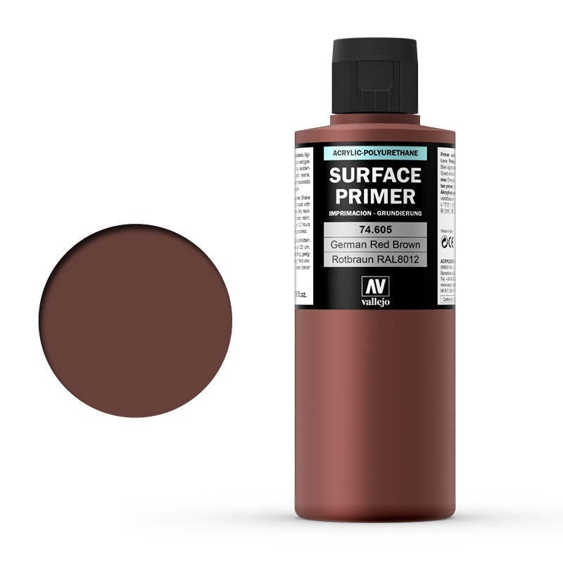 Vallejo Surface Primer German Red Brown 200 ml