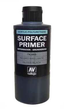 Vallejo Auxiliary Primer Gloss Black Primer 200ml