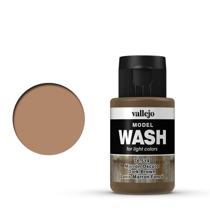 Vallejo Model Wash Dark Brown 35 ml Acrylic Paint