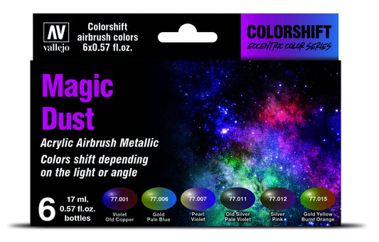 Vallejo Eccentric Colorshift Magic Dust (6 Colour Set) Acrylic Airbrush Paint