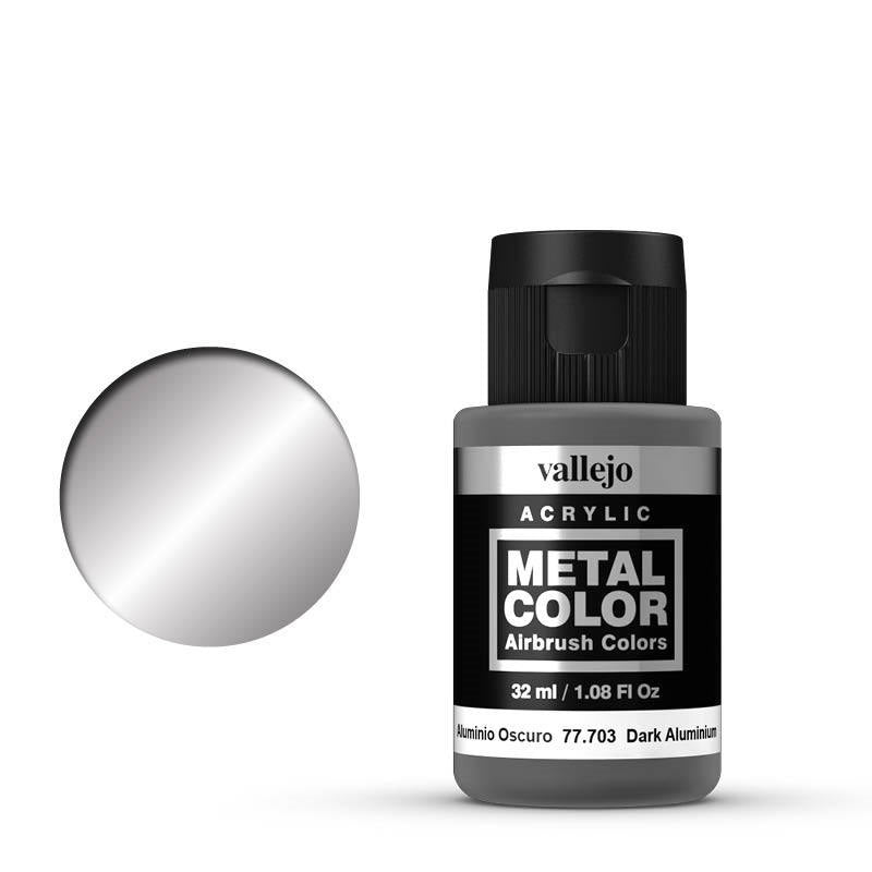 Vallejo Metal Color Dark Aluminium 32ml Acrylic Paint