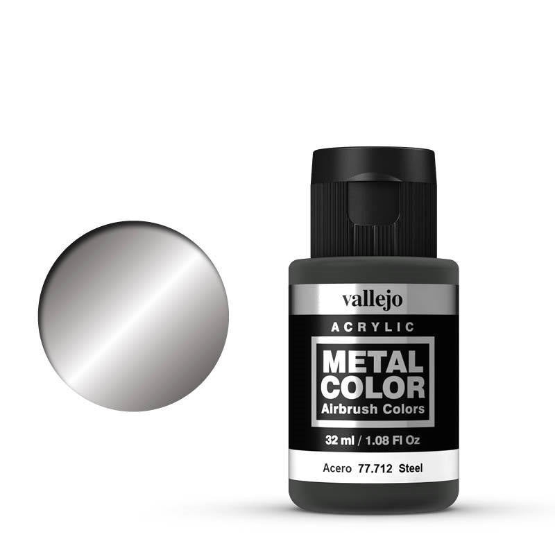 Vallejo Metal Color Steel 32ml Acrylic Paint