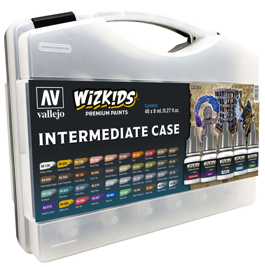 Vallejo Wizkids Intermediate Case Acrylic Paint Set (40 Colour Set)