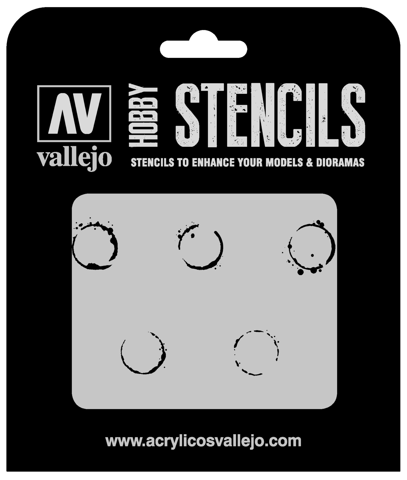 Vallejo 1/35 Drum Oil Markings Stencil