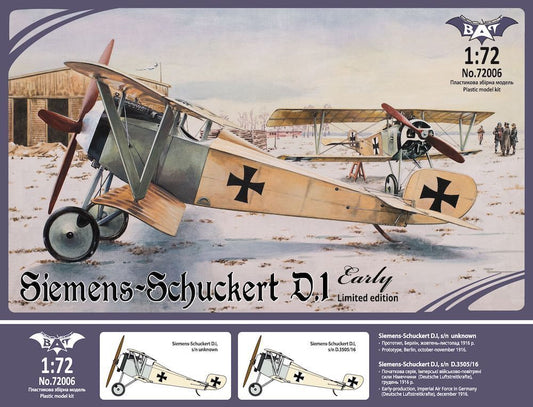 Bat Project 1/72 Siemens Shuckert D1 early Plastic Model Kit