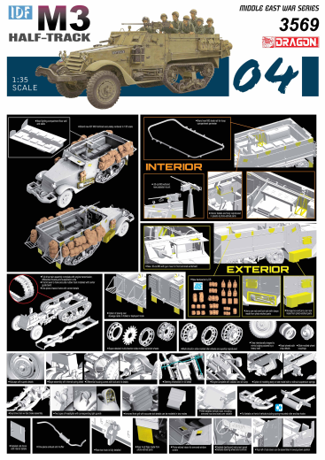 Dragon 1/35 IDF M3 Half Track Plastic Model Kit