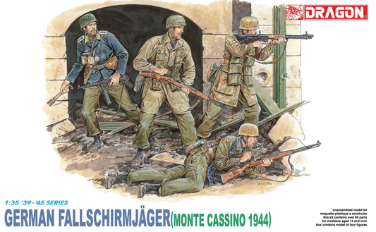 Dragon 1/35 German Fallschirmjager (Monte Cassino 1944) Plastic Model Kit