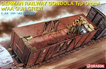 Dragon 1/35 German Railway Gondola Type Ommr w/AA Gun Crew Plastic Model Kit