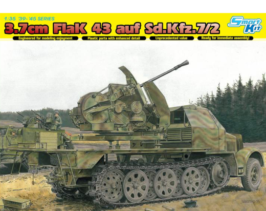 Dragon 1/35 3.7cm FlaK 43 auf Sd.Kfz.7/2 (Smart Kit)