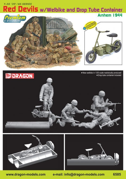 Dragon 1/35 Red Devils w/Welbike (Premium) Plastic Model Kit