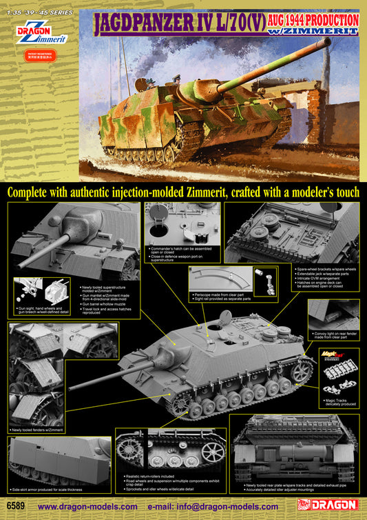 Dragon 1/35 JAGDPANZER IV L/70(V) AUG 1944 PRODUCTION w/ZIMMERIT