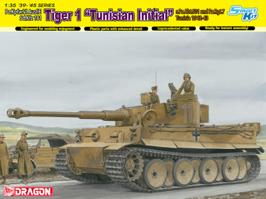 Dragon 1/35 Pz.Kpfw.VI Ausf.E Sd.Kfz.181 TIGER "TUNISIAN INITIAL" s.Pz.Abt.501 and Pz.Rgt.7