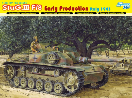 Dragon 1/35 StuG.III Ausf.F/8 EARLY PRODUCTION ITALY 1943 (SMART KIT)