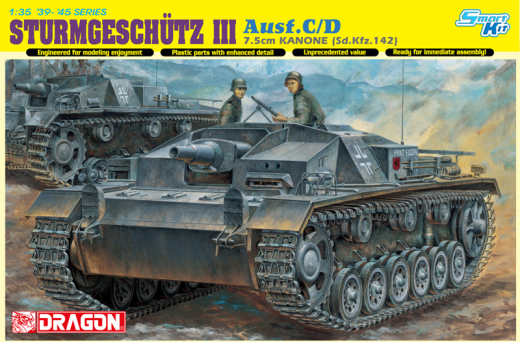 Dragon 1/35 STURMGESCHÜTZ 7.5cm KANONE (Sd.Kfz.142) Ausf.C/D (Smart Kit) [6851]