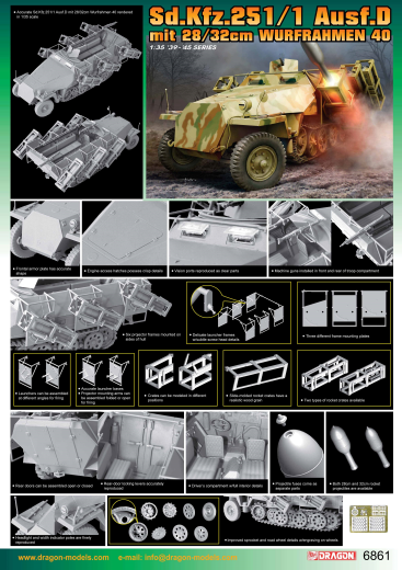 Dragon 1/35 Sd.Kfz.251 D 28/32cm Wurfrahmen 40