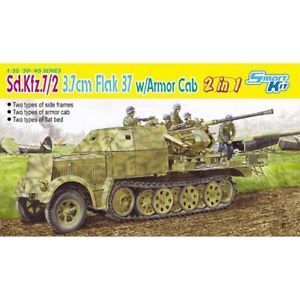 Dragon 1/35 Sd.Kfz.7/2 3.7cm FlaK 37 w/Armor Cab or Sd.Kfz.7/2 3.7cm FlaK 36 Model Kit