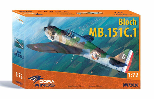 Dora Wings 1/72 Bloch MB 151C.1 Plastic Model Kit