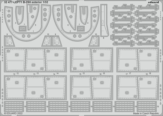 Eduard 1/32 B-25H exterior Photo etched set for HKM