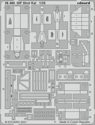 Eduard 1/35 IDF Shot Kal Photo etched parts