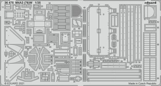 Eduard 1/35 M4A3 (76)W Photo etched parts