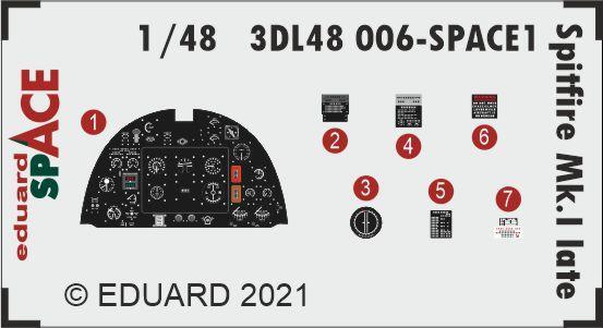 Eduard 1/48 Spitfire Mk.I late SPACE 3D Decals