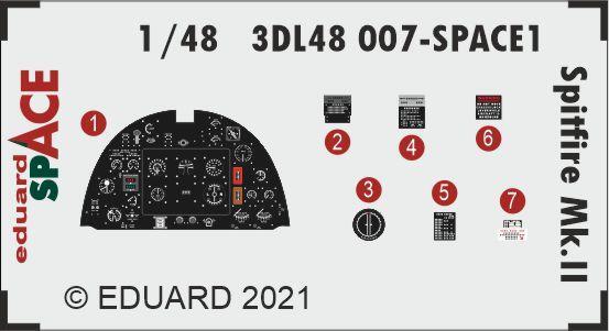 Eduard 1/48 Spitfire Mk.II SPACE 3D Decals