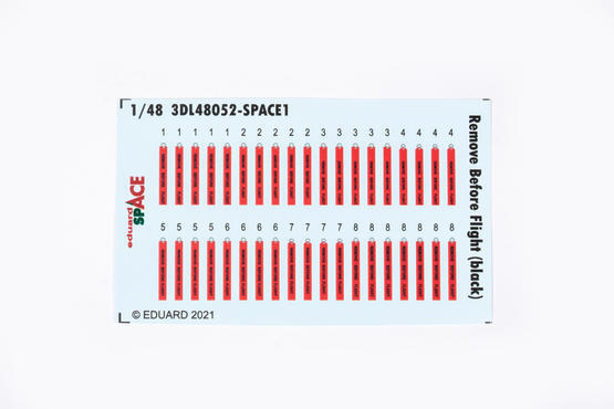 Eduard 1/48 Remove before Flight (black) Space Decals