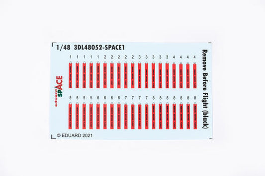 Eduard 1/48 Remove before Flight (black) Space Decals