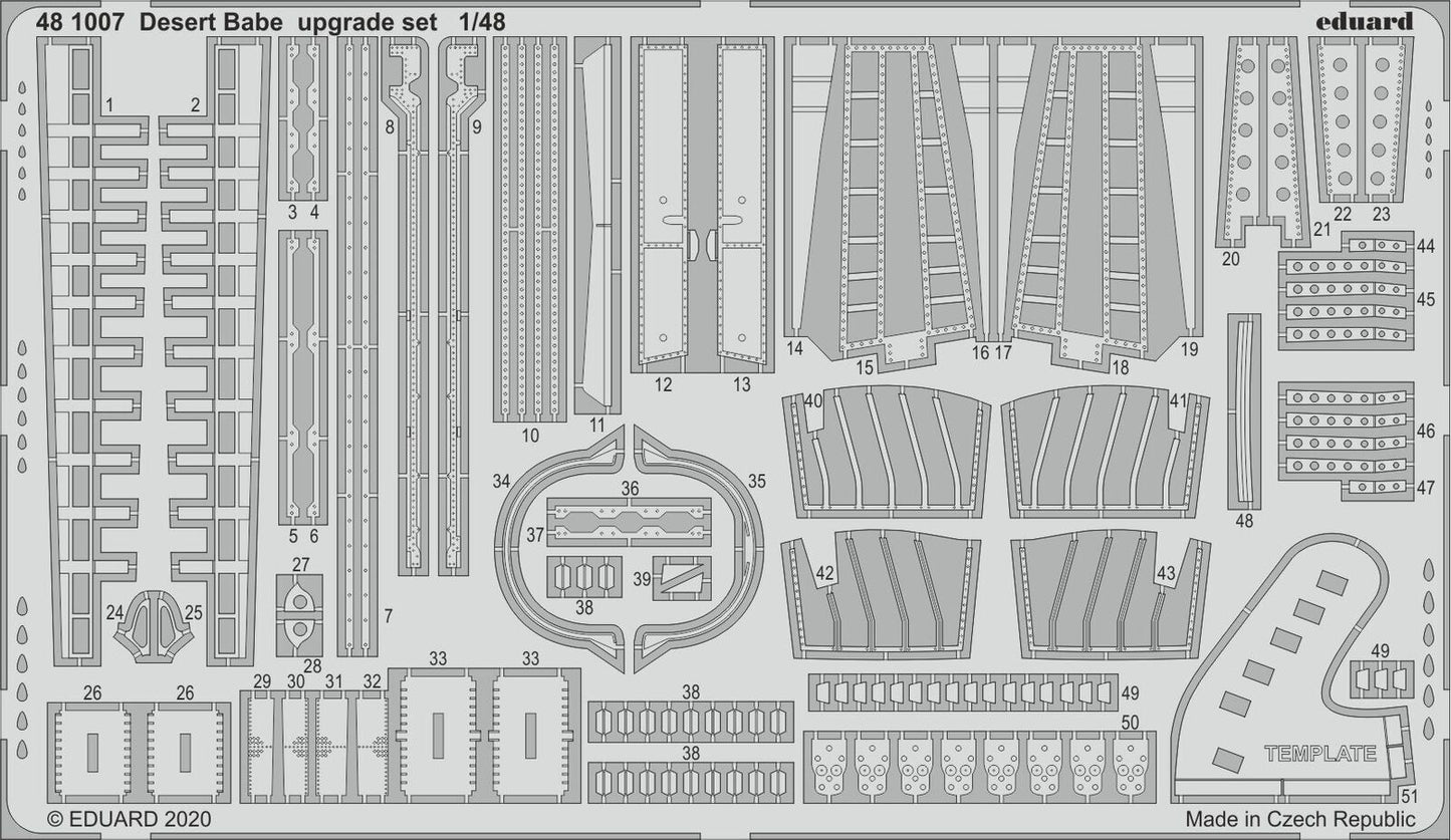 Eduard 1/48 Desert Babe upgrade Photo etched set (Eduard)