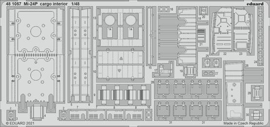 Eduard 1/48 Mi-24P cargo interior Photo etched set