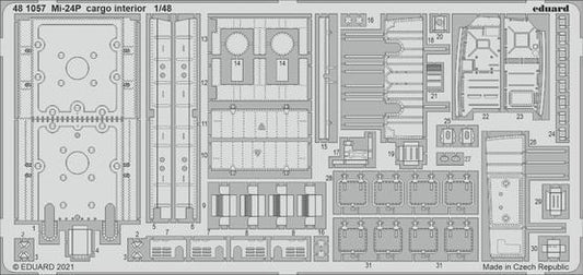 Eduard 1/48 Mi-24P cargo interior Photo etched set