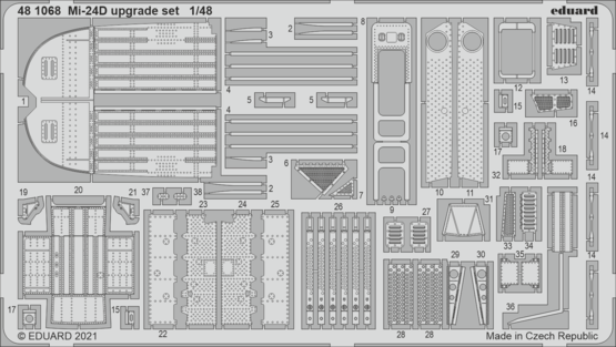 Eduard 1/48 Mi-24D upgrade set Photo etched parts