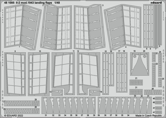 Eduard 1/48 IL-2 mod. 1943 landing flaps Photo etched parts