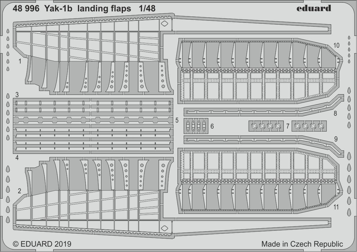 Eduard 1/48 Yak-1b landing flaps Photo-etch set (Zvezda)