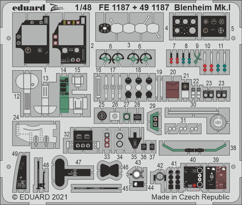 Eduard 1/48 Blenheim Mk.I Photo Etched Parts – Franklin Hobbies Ltd