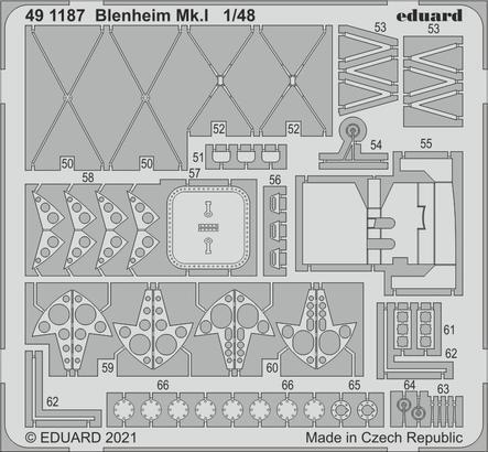 Eduard 1/48 Blenheim Mk.I Photo etched parts