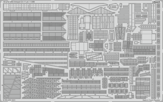 Eduard 1/350 USS Intrepid CV-11 pt.1 Photo etched parts