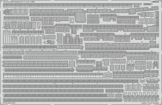 Eduard 1/350 USS Intrepid CV-11 pt.2 Photo etched parts