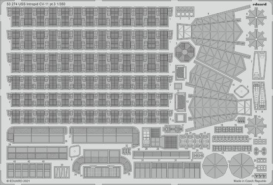 Eduard 1/350 USS Intrepid CV-11 pt.3 Photo etched parts