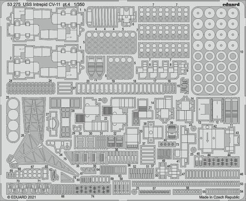 Eduard 1/350 USS Intrepid CV-11 pt.4 Photo etched parts