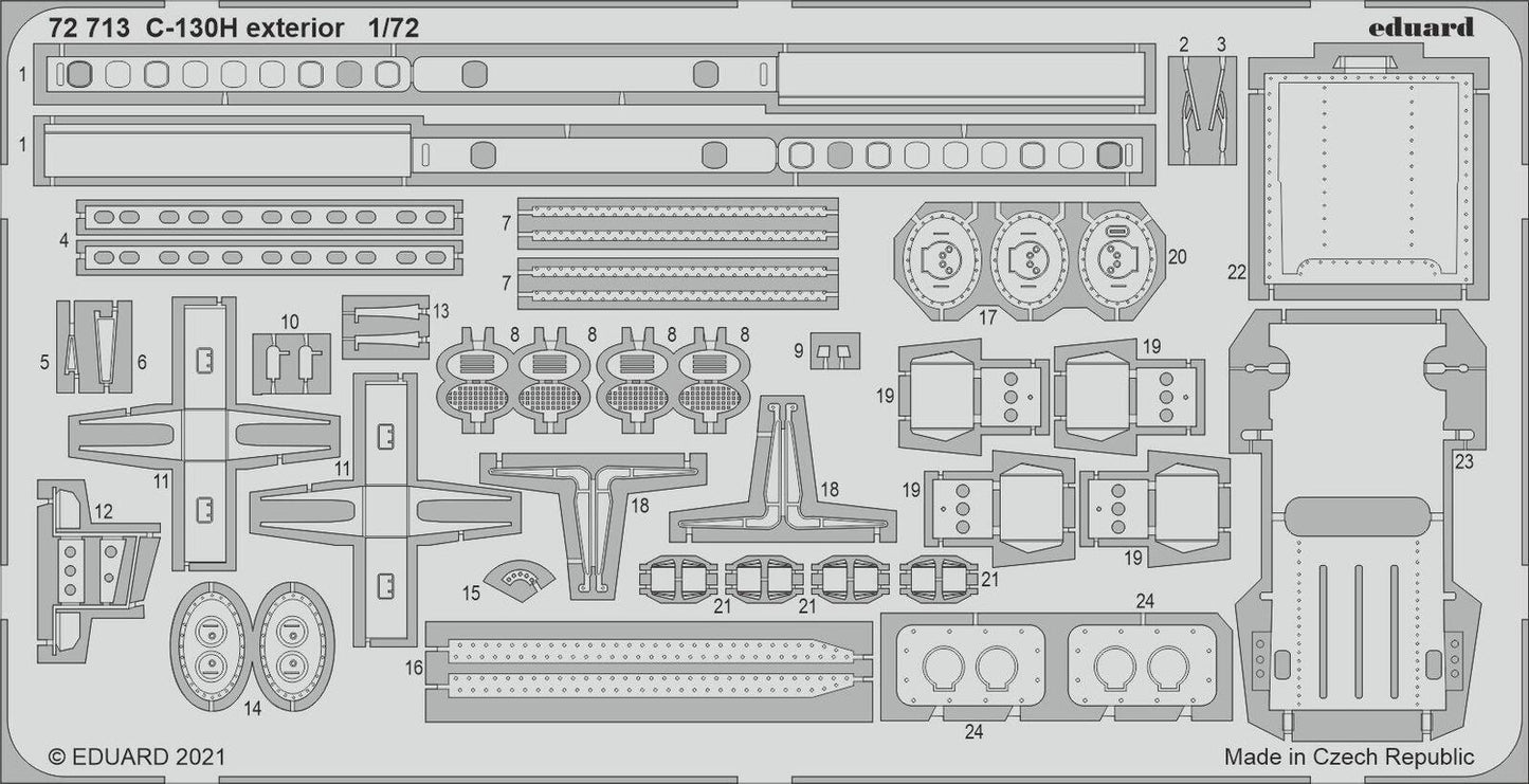 Eduard 1/72 C-130H exterior Photo etched parts