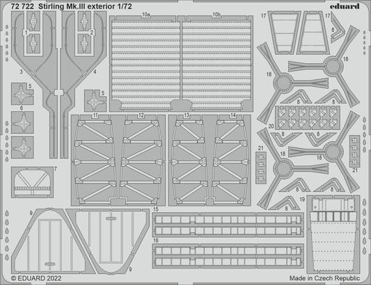 Eduard 1/72 Stirling Mk. III exterior Photo etched parts