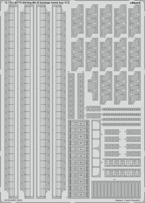 Eduard 1/72 Stirling Mk. III fuselage bomb bay Photo etched parts